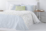 Colcha Bouti Termosellada Estam. FUNDECO Reversible Cyntia azul