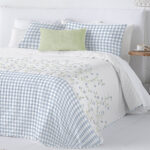 Colcha Bouti Termosellada Estam. FUNDECO Reversible Cyntia azul