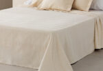 Colcha Piqué Jacquard Algodón LLARBONA Espiga Beige - Imagen 5