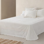 Colcha Piqué Jacquard Algodón LLARBONA Espiga Blanca