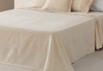 Colcha Piqué Jacquard Algodón LLARBONA Mediterránea Beige - Imagen 3