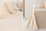 Colcha Piqué Jacquard Algodón LLARBONA Mediterránea Beige - Imagen 5