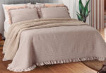 Edredón Comforter Volante Reverso Sherpa LLARBONA Porto taupe