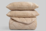 Edredón Confort Sedalina+Sherpa Tono DON ALGODON Nusa beige