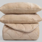 Edredón Confort Sedalina+Sherpa Tono DON ALGODON Nusa beige