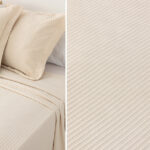 Funda Cojin Piqué Jacquard Algodón LLARBONA Mediterránea Beige