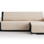 Funda cubre sofá Chaise Longue Acolchada Couch Cover Beige Belmarti