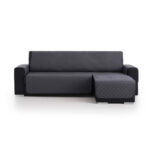 Funda cubre sofá Chaise Longue Acolchada Couch Cover Gris Oscuro Belmarti