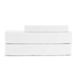 Juego de Sábanas 100% Algodón Cañete Liso Blanco – Calidad Premium