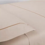 Juego sábanas Manterol 100% algodón beige con vivo arcilla - Trend - Imagen 3