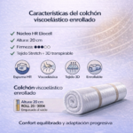 Pack Canapé Abatible de Madera + Colchón Viscoelástico - Imagen 7