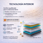 Pack Canapé + Colchón MILÁN Ensacado Visco - Imagen 8