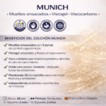 Pack Canapé + Colchón Munich Muelles Ensacados - Imagen 3