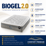 Colchón Biogel de Muelles Ensacados 29 cm - Imagen 2