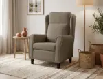 Sillón Harmony | Sillón orejero fijo con respaldo de fibra siliconada