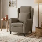 Sillón Harmony | Sillón orejero fijo con respaldo de fibra siliconada