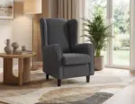 Sillón Simphony 2026 | Sillón orejero fijo en tela SATURNO Easy Clean