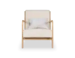 Sillón Tokio | Sillón fijo de madera maciza natural con cojín lumbar - Imagen 3