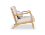 Sillón Tokio | Sillón fijo de madera maciza natural con cojín lumbar - Imagen 4