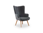 Sillón Voss | Sillón fijo de estilo nórdico con capitoné decorativo - Imagen 2