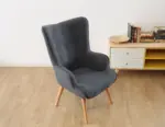 Sillón Voss | Sillón fijo de estilo nórdico con capitoné decorativo - Imagen 3